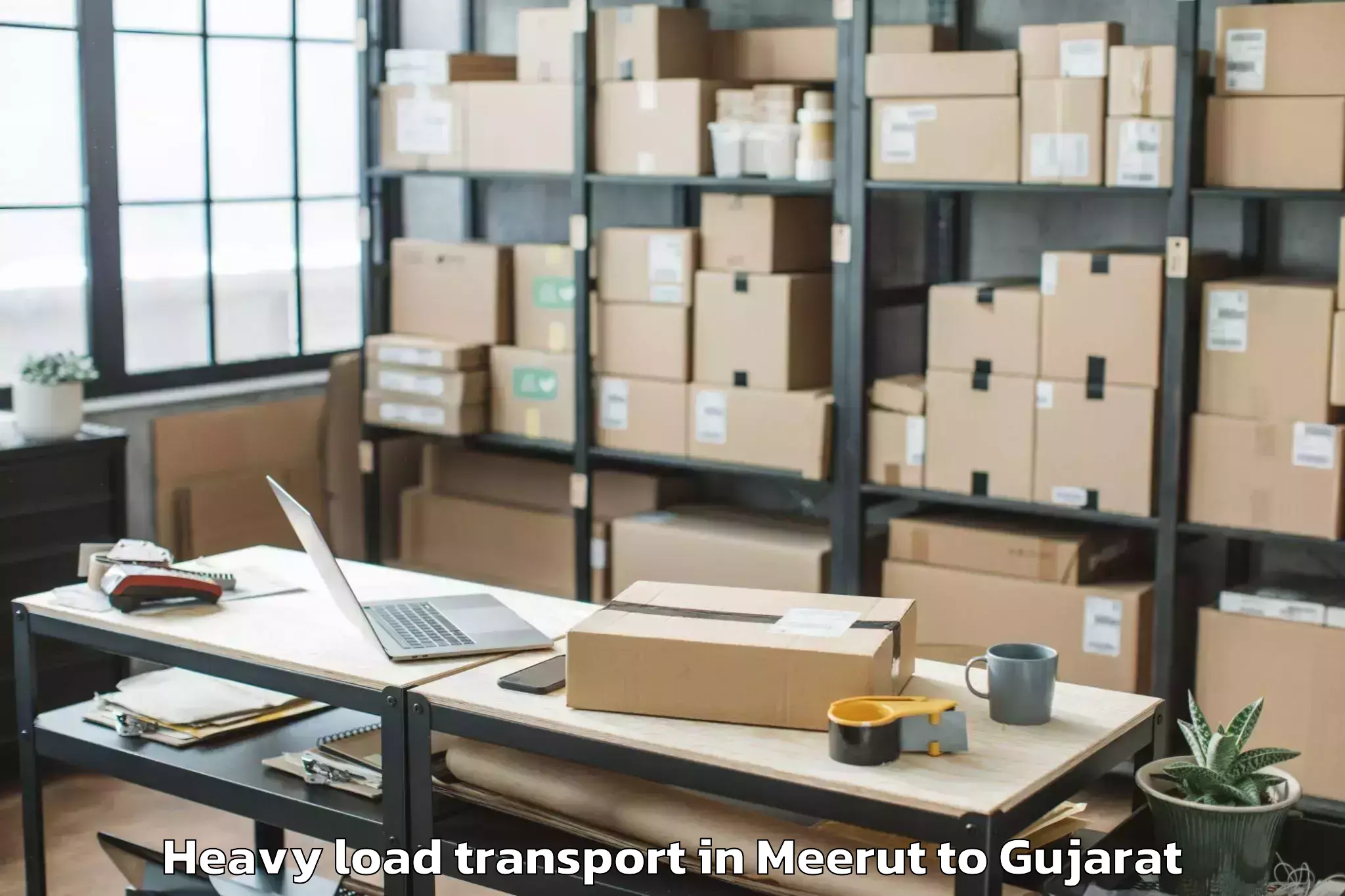 Affordable Meerut to Palitana Heavy Load Transport